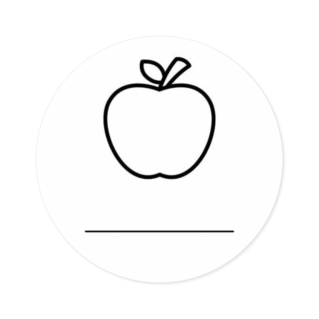 Apple Name Tag Stickers, Customizable, Fun for Kids, for Teachers ...