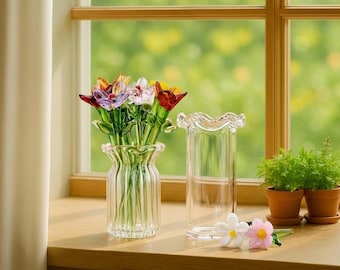 Handmade Stained Glass Birth Flower Bouquet, Personalized Gift