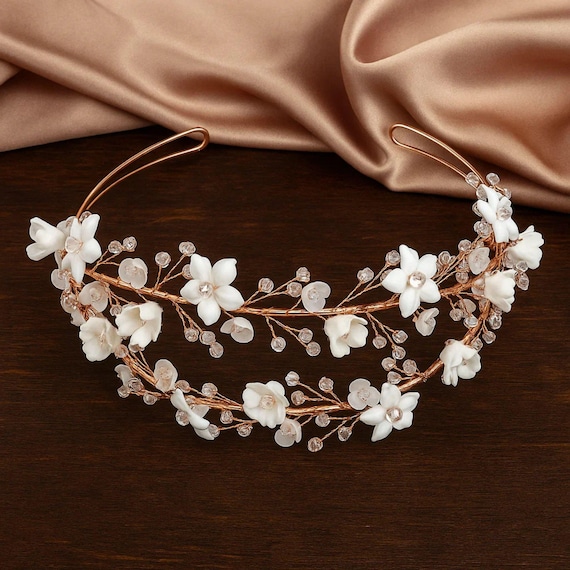 Crystal Bridal Flower Headband: Elegant Wedding Hair  display picture 1