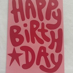 Pink Happy Birthday Card