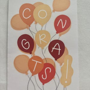 Herzlichen Glückwunsch Luftballons Karte