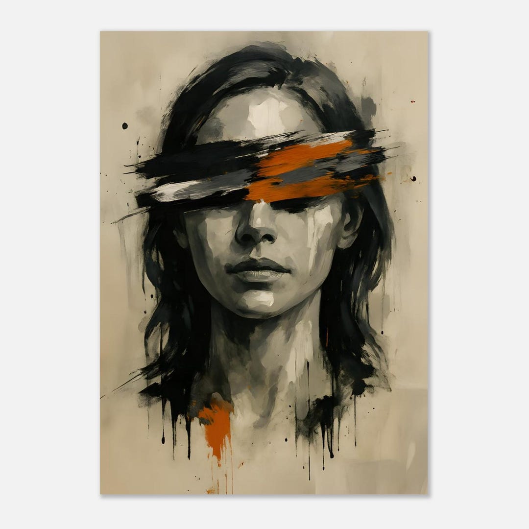 Abstract Woman Portrait Art Print: Modern Feminine Wall Decor - Etsy