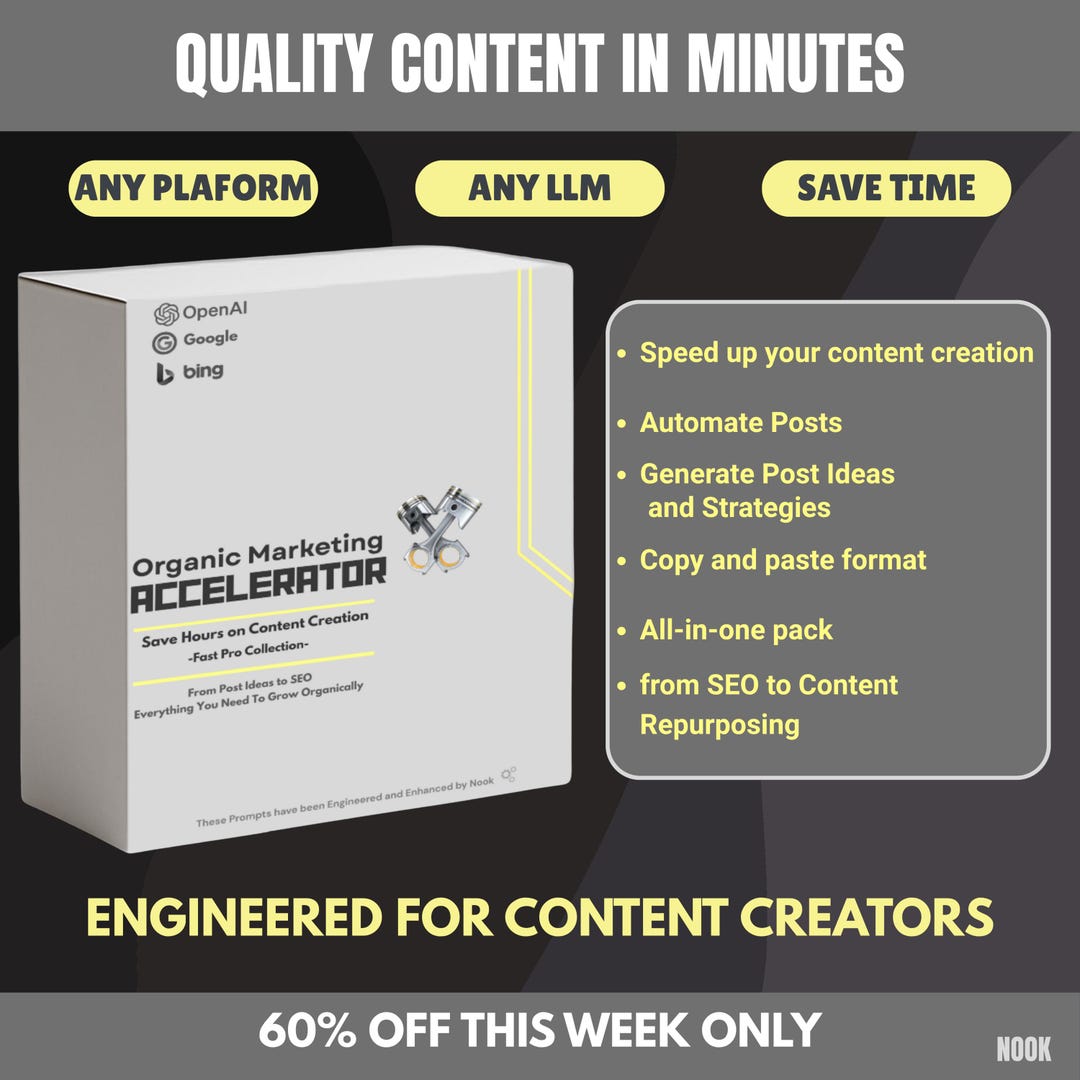 The Content Creators Organic Marketing Accelerator Prompt Pack ...