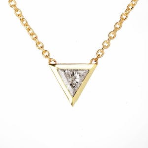 Triangle Pendant, Art Deco Pendant, Triangle Diamond Pendant, Triangle Diamond, diamond pendant, gift, diamond pendant, geometric pendant