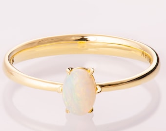 Opal ring White Opal ring, Opal Engagement Ring, Unique Engagement ring, Oval Opal Ring, Unique Opal Ring, Australian Opal, Real opal ring 1