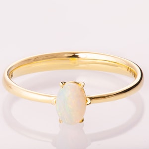 Opal ring White Opal ring, Opal Engagement Ring, Unique Engagement ring, Oval Opal Ring, Unique Opal Ring, Australian Opal, Real opal ring 1