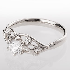 Knot Engagement Ring, Diamond engagement ring, Celtic ring, engagement ring, twig engagement ring, twisted engagement ring