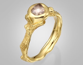 Raw Diamond Twig Ring