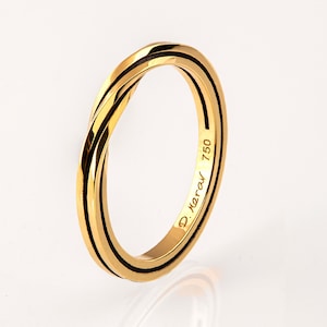 Two Tone Mobius Ring, Gold Mobius Ring, Wedding Ring, Gold Wedding Ring, Wedding Band, Twisted wedding band, mobius band, Double Mobius Ring