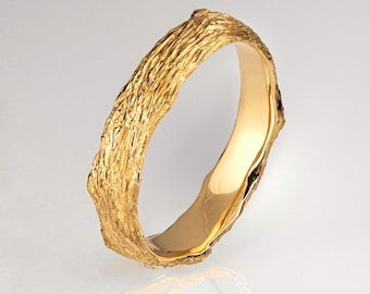 14k gold Twig Wedding Band