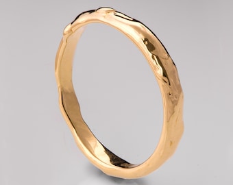 Dainty Wedding Band, Dainty Wedding ring,  14k Gold Ring , Unisex wedding Ring , Unisex wedding band, Wedding Ring , Wedding Band, Wrap 2