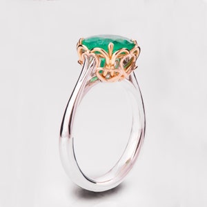Large Emerald Hearts Engagement Ring, GIA certified