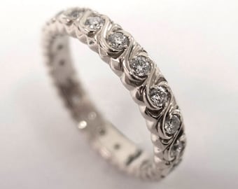 Eternity Ring, Platinum diamond Ring, Diamond Band, Eternity Ring, Platinum Eternity Band, Platinum Eternity Ring, Delicate Band