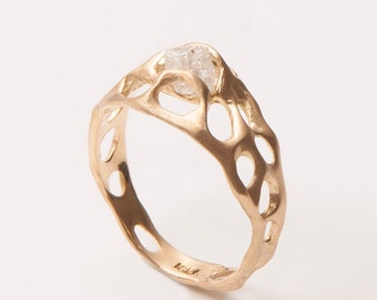 Bio Organic Raw Diamond Ring