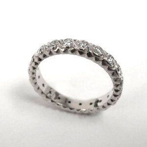 Eternity Ring, Platinum diamond Ring, Diamond Band, Eternity Ring, Platinum Eternity Band, Platinum Eternity Ring, Delicate Band image 2