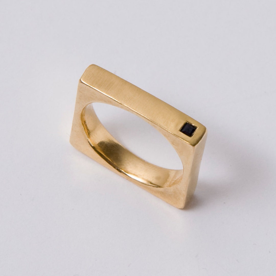 Gold ring square best sale