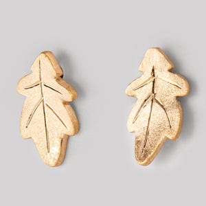 Oak Leaf Studs, Leaf Stud Earrings
