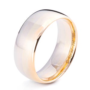 14k ゴールドリング - 結婚リング, 手作りリング, 男性用リング, ユニークリング, 結婚指輪, 男性用指輪, アールヌーボー
