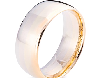 Gradient Comfort Fit Solid Gold Wedding Band