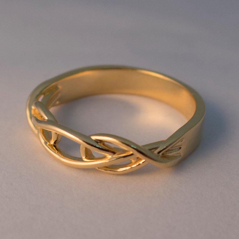 Infinity Knot Ring 14K Gold Ring Wedding Band 14K Gold Etsy