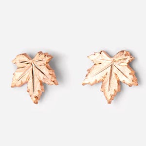 Maple Leaf Studs, Leaf Stud Earrings