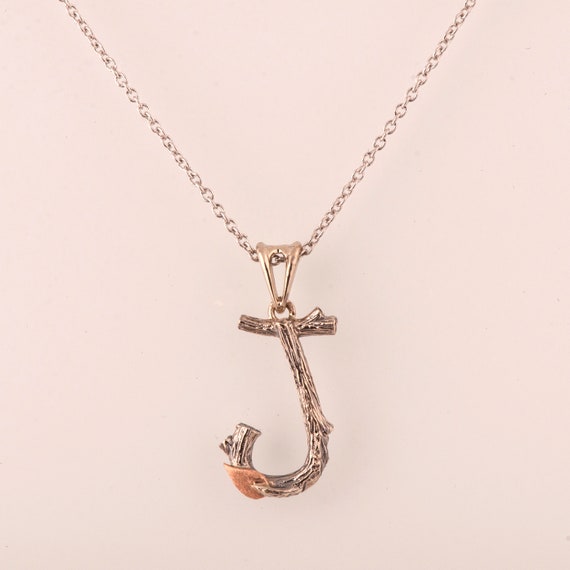 Initial Pendant 14K Gold Pendant 
