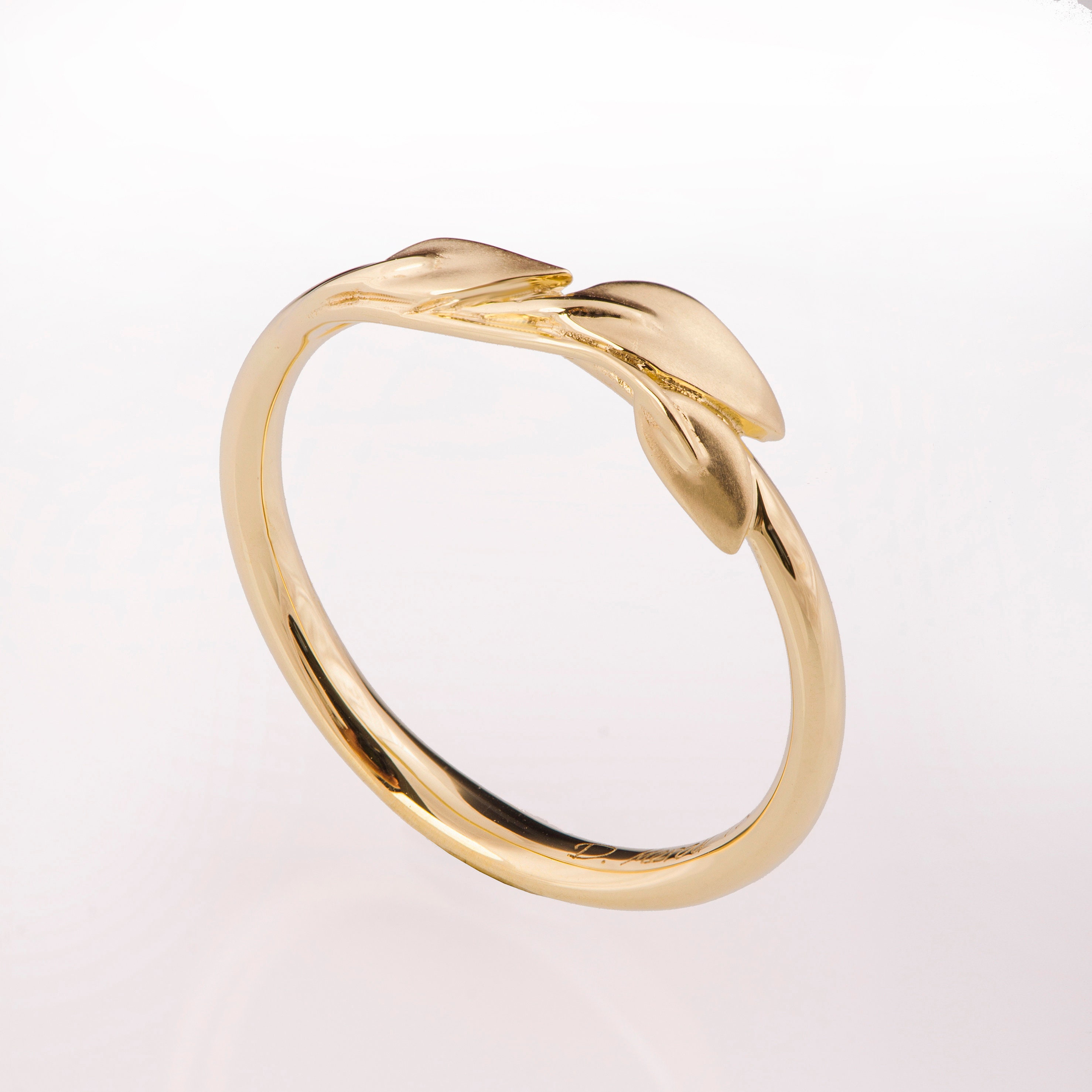 Leaves Ring Dainty Leaf Ring Unisex Ring Wedding Ring | Etsy