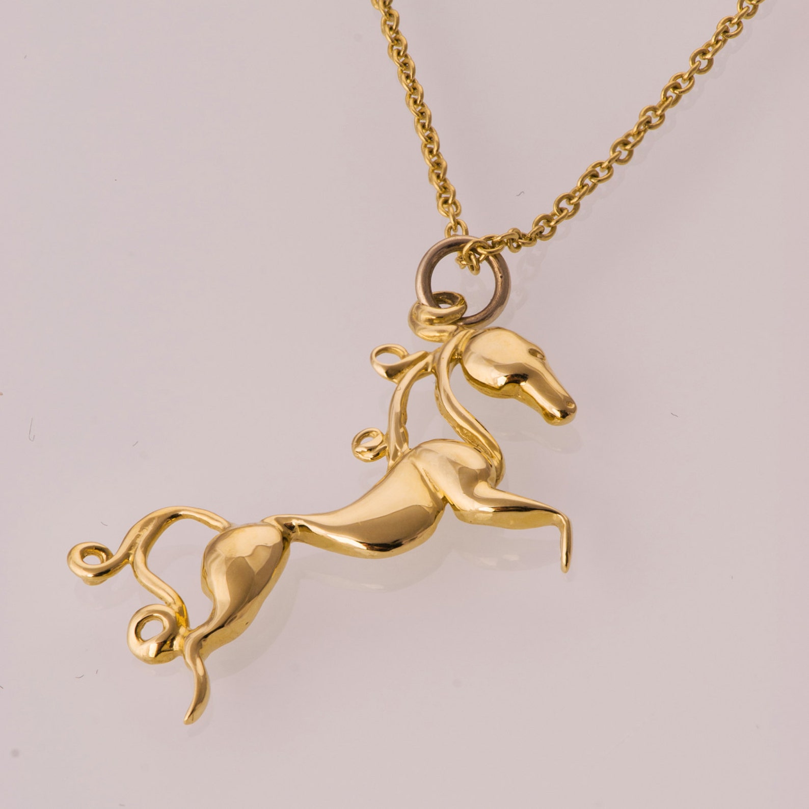 Horse Pendant 14K Gold Pendant Horses Gold Pendant Horse Etsy