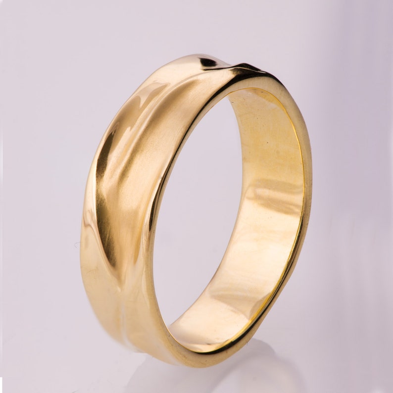 Waves No.5 14K Gold Ring Wedding Ring Wedding Band | Etsy