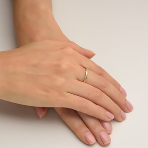 Mobius Ring 14k Gold Ring , Wedding Ring , Gold Wedding Ring , Wedding Band, Twisted wedding band, mobius band, thin band image 4
