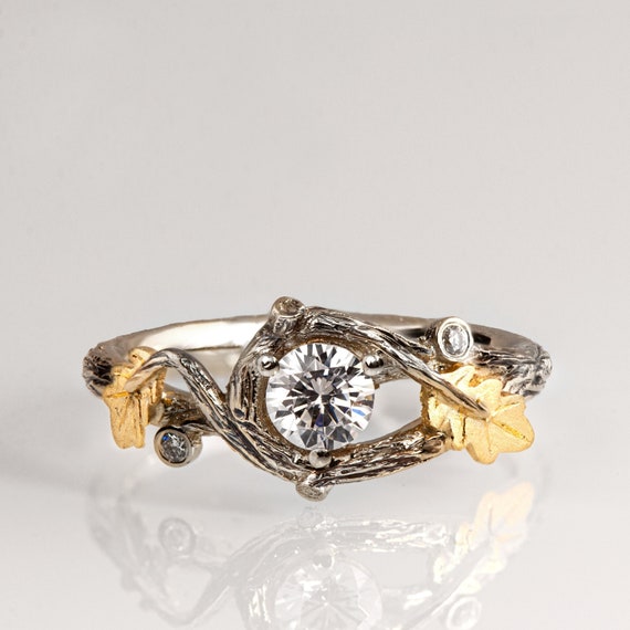 Twig and deals leaf ring