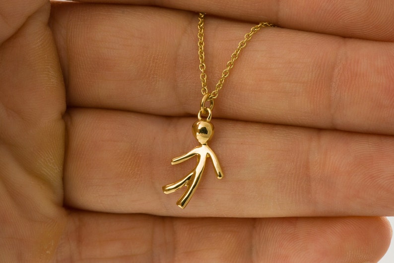 Child Pendant 14K Gold Pendant Boy Gold Pendant Etsy