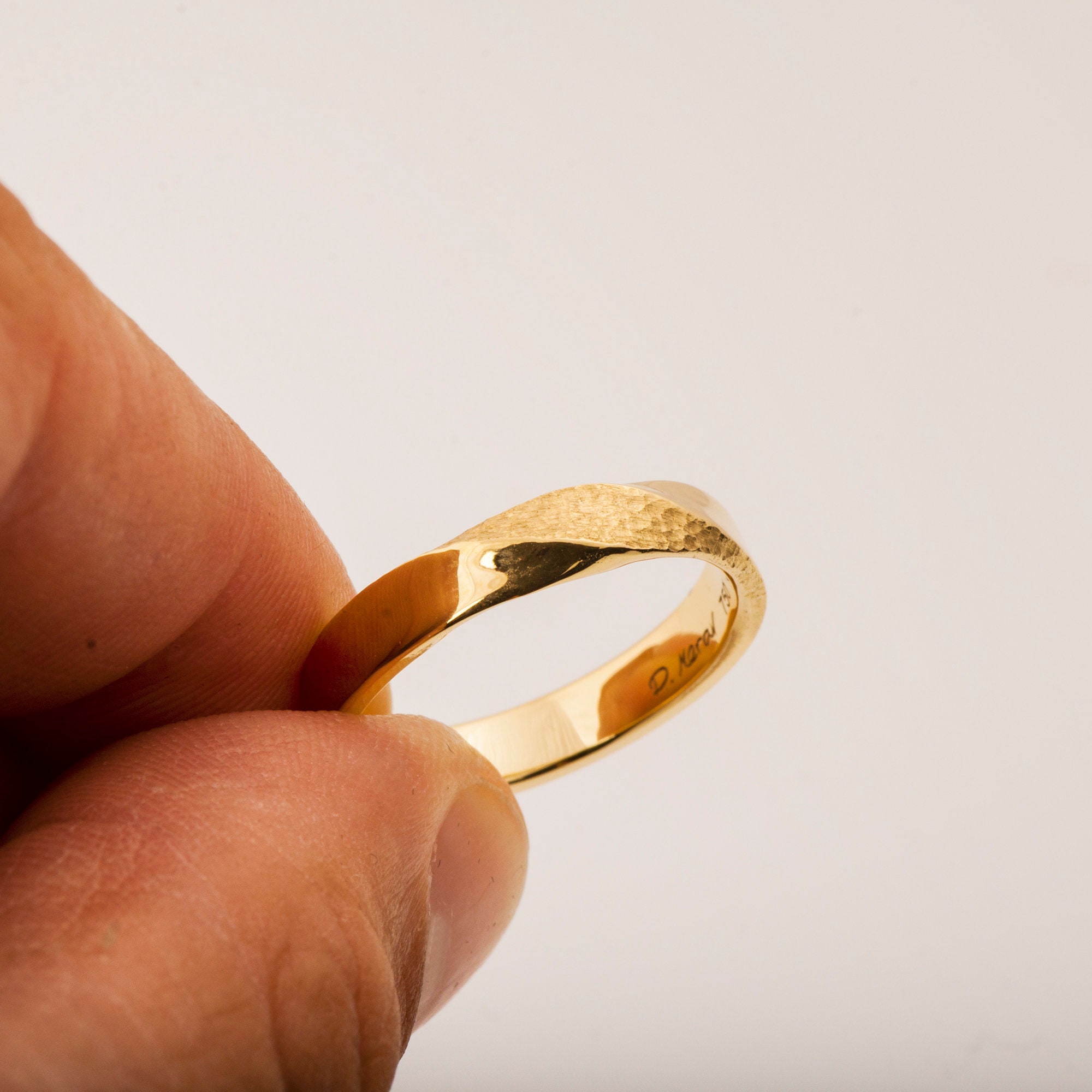Elli Anillos Mujeres Banda Ancho Mate Cepillado Básico En Plata De Ley 925