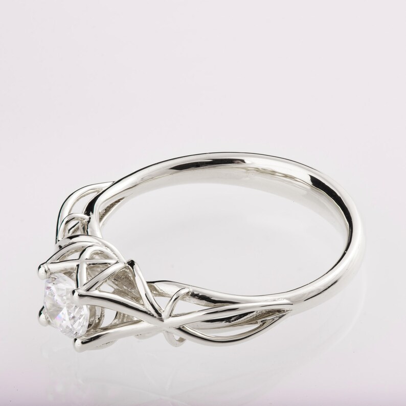 Moissanite Engagement Ring Filigree Engagement Ring Art Deco Etsy