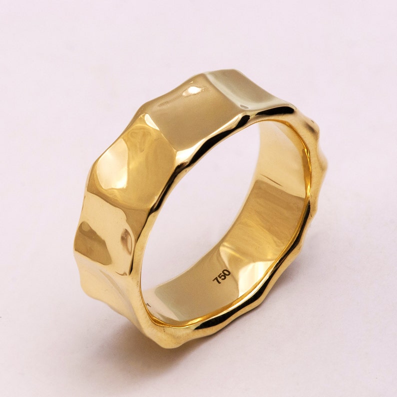 Massiv Gold Ehering, Gelbgold Ring, unisex Ring, Ehering, Ehering, Herrenring, Herren Ehering, Butter Bild 1
