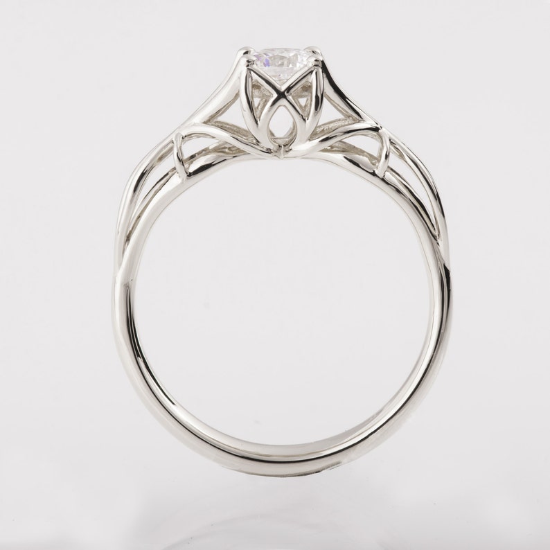 Moissanite Engagement Ring Filigree Engagement Ring Art Deco Etsy