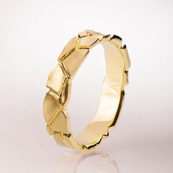 Textured Wedding Band Wedding Ring 6 Etsy