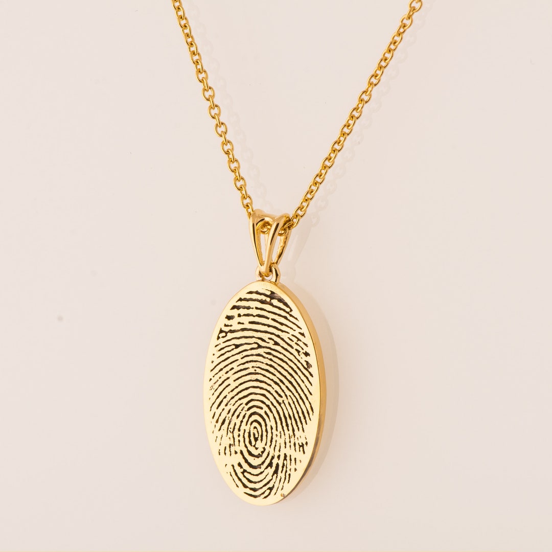 Finger Print Pendant, Fingerprint Necklace, Personalized Pendant ...