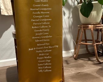 Cortina de tela personalizada con diseño de memoria: elegante cortina para bodas