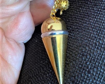 PENDULUM GOLD Plated with Silver Ring and Gold Chain
