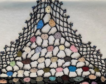 BEADED and CROCHET Multicolor Beaded SHAWL