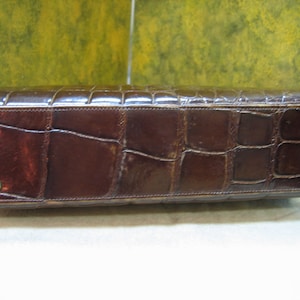 BROWN ALLIGATOR SKIN Vintage Handbag in Excellent Condition image 5