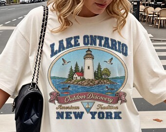 Lake Ontario Forever Shirt, Vintage Lake Ontario New York Graphic Tshirt, Lake Ontario Shirt, Lake Ontario Always and Forever Shirt