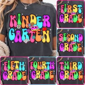Back to School Bundle PNG, Preppy Teacher First Day of School Shirt Design, Colorful Coquette Sublimation, Pre-k 1st/2nd/3rd/4th Grade