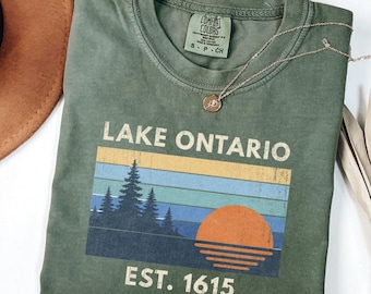 Comfort Colors® Lake Ontario Tee, Anti Trump Shirt, Lake Ontario Great Lake Tee, Great Lakes Sunset Shirt,  Lake of America, Political Shirt