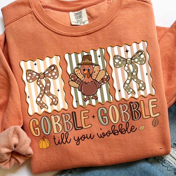 Preppy Thanksgiving Gobble Png, Thanksgiving Png, Floral Turkey Png, Thanksgiving Turkey Png, Fall Png, Turkey png files, Fall Thankful png