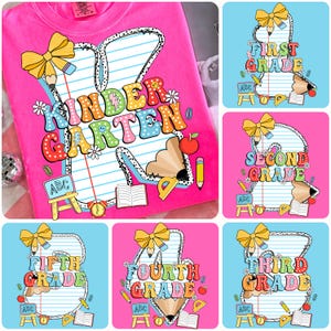 Back to School Bundle PNG, Preppy Teacher First Day of School Shirt Design, Colorful Coquette Sublimation, Pre-k 1st/2nd/3rd/4th Grade