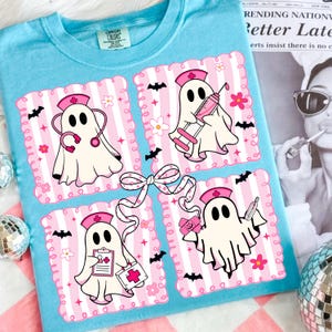 Preppy Nurse Halloween png sublimation, Nurse Shirt png, Boo boo crew png, halloween nurse png, Spooky Nurse png, Nurse png, Ghost Nurse Png