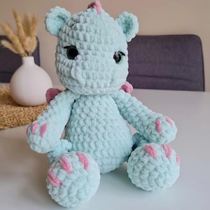 Plush Crochet Dragon Pattern – Amigurumi Fantasy Toy ,Cute Dragon Amigurumi Pattern – Soft Crochet Creature,Mythical Dragon Crochet Pattern