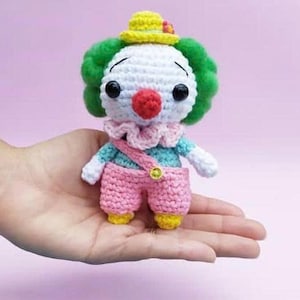 Cute Clown Crochet Pattern – Amigurumi Doll PDF,Crochet Clown Doll – Kawaii Circus Toy Pattern,Amigurumi Clown Pattern